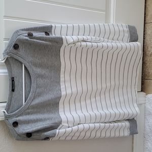 Womens long sleeve top. White/grey. Never worn.